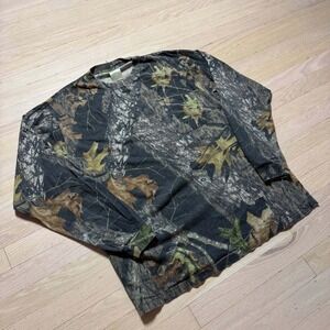 Unbranded Mens Real Tree Camo Long Sleeve Pocket T-Shirt Camouflage XL